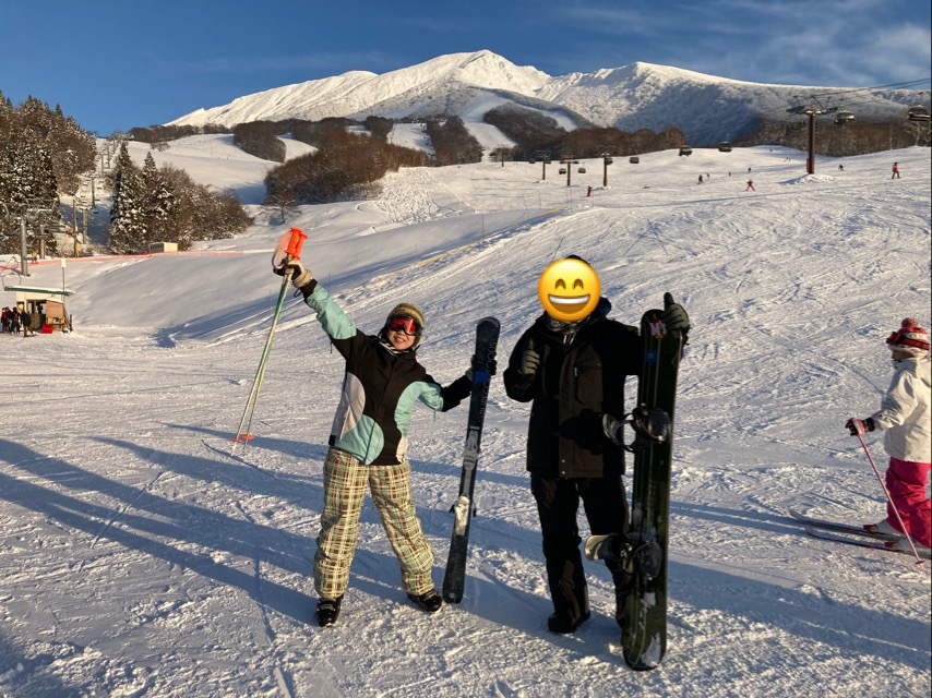 快晴のたざわ湖スキー場にて！